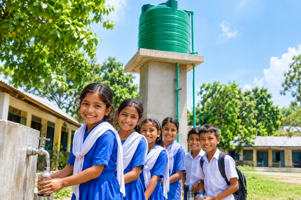 Water Tank Project Successfully Completed, Bringing Clean Water to 500+ Schoolchildren